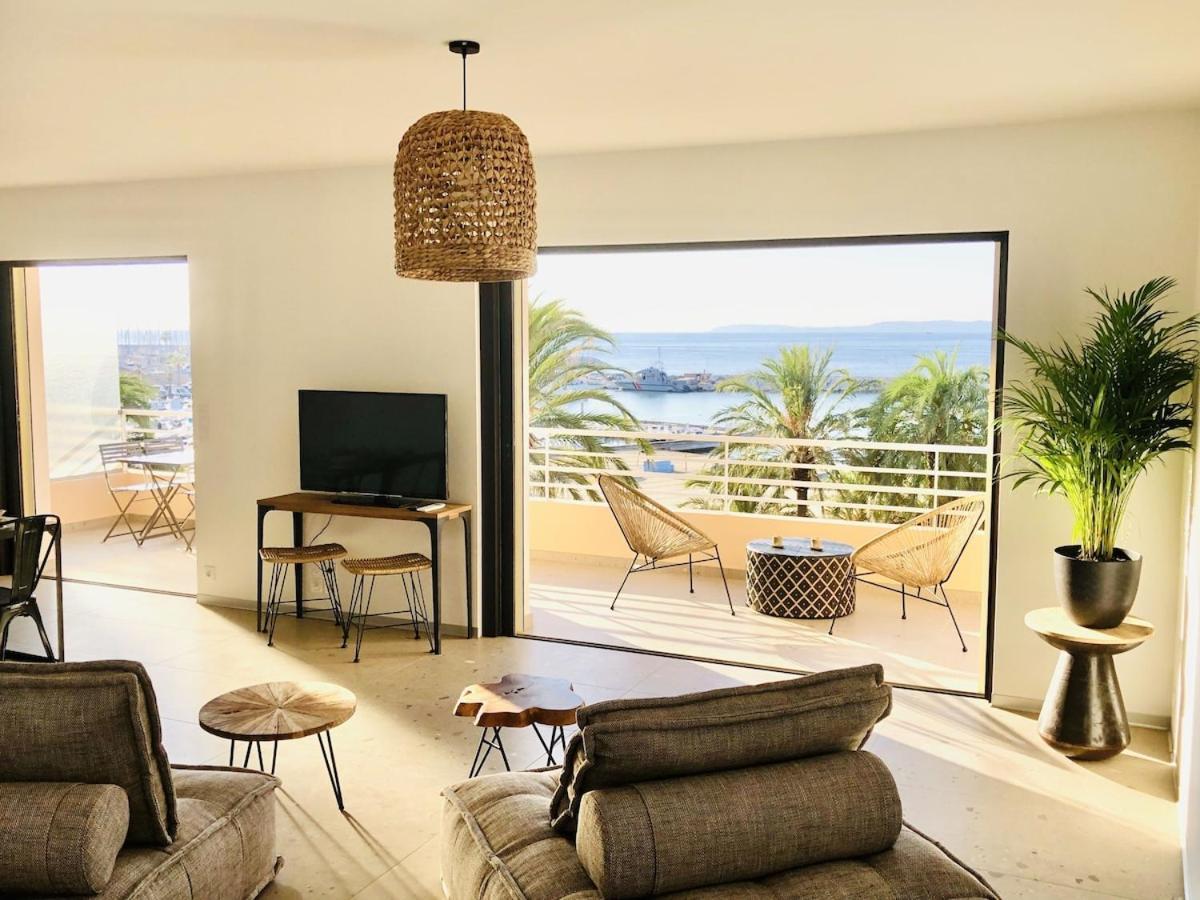 Appartement T3 Lumineux Traversant Totalement Neuf En Face De La Plage Front De Mer Vue Sur Les Iles Vue Mer Panoramique Assuree Residence De La Plage Centre Ville Du Lavandou 3Eme Etage Avec Ascenseur Appartement T3 Le Lavandou Exterior foto